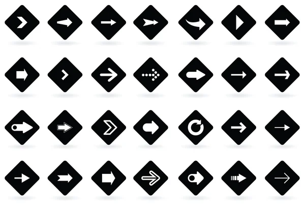 Colección de flechas (negro ) — Vector de stock