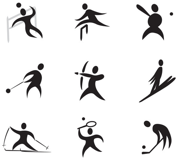 Summer and Winter Games Icon Set Number 3 (black)