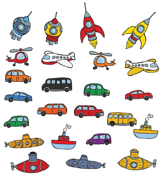 Simboli dei veicoli — Vettoriale Stock