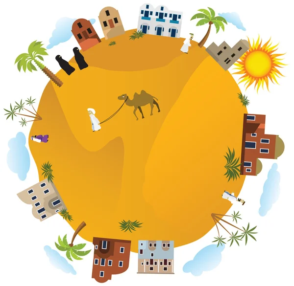 Around the World (Arabia) — Stock Vector