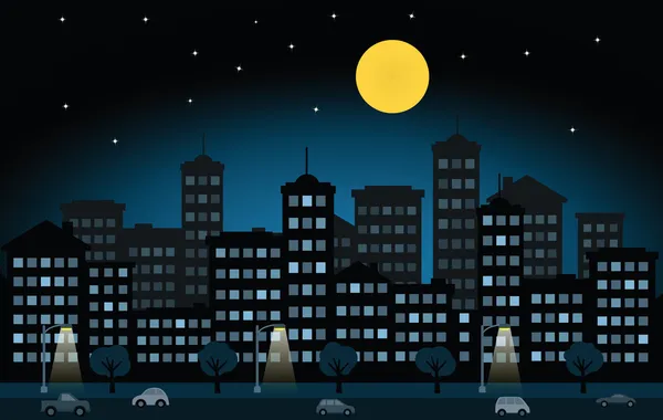 Città di notte — Vettoriale Stock