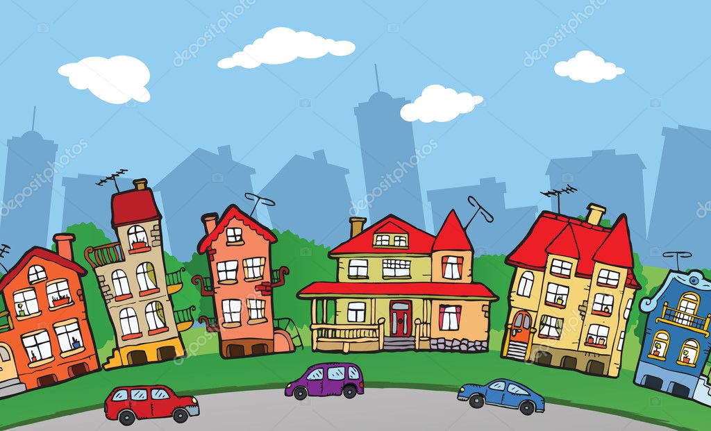 Small cartoon city Stock Vector Image by ©jiri_kaderabek #27726199 Small cartoon city Stock Vector Image by ©jiri_kaderabek #27726199