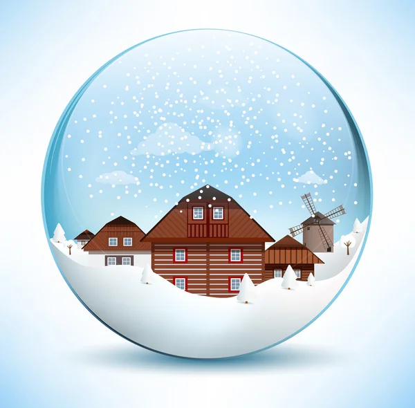 Sphère de Noël - Vieux Village — Image vectorielle