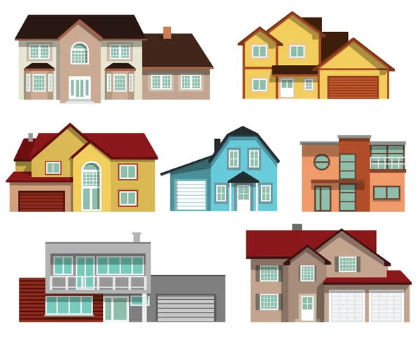 Townhouses — Stock Vector