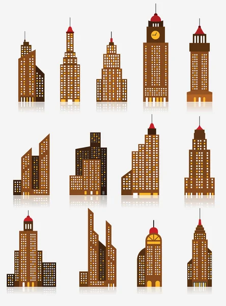 摩天大楼的图标 — 图库矢量图片