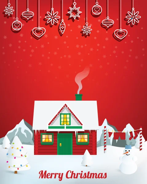 Santas house — Stock Vector