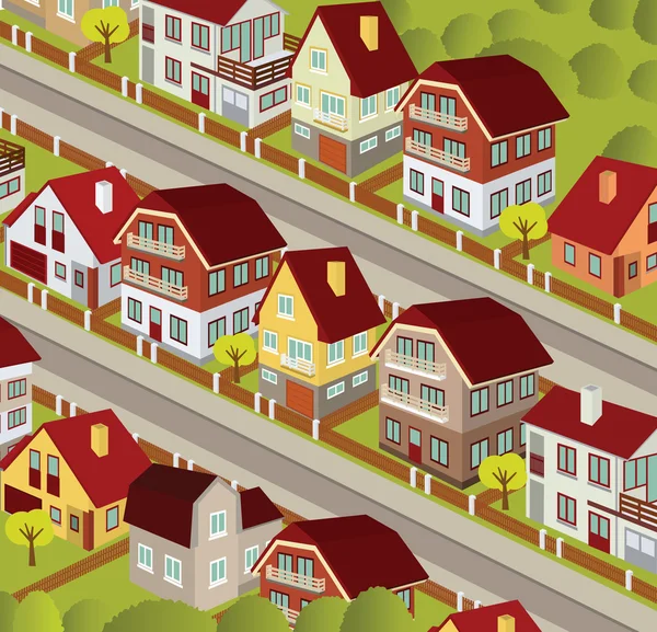 City in perspective Stock Vector