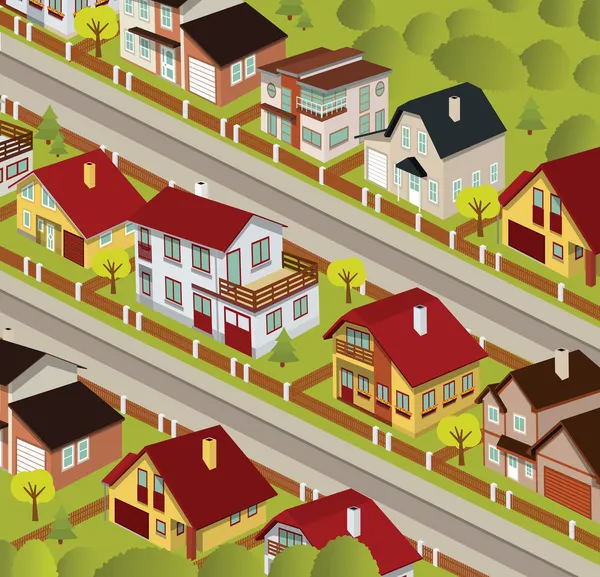 City in perspective Stock Vector