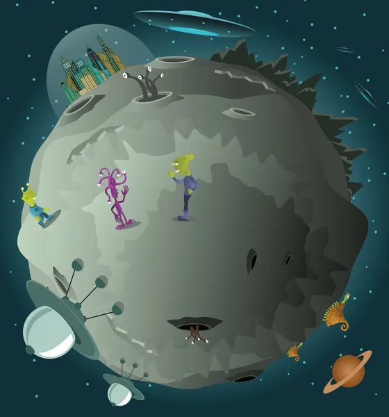 Colonisation de la planète — Image vectorielle