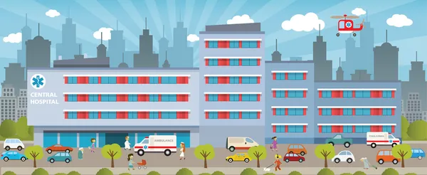 Hospital municipal — Vector de stock