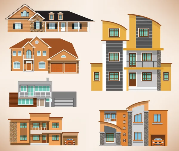 Casas de ciudad — Vector de stock