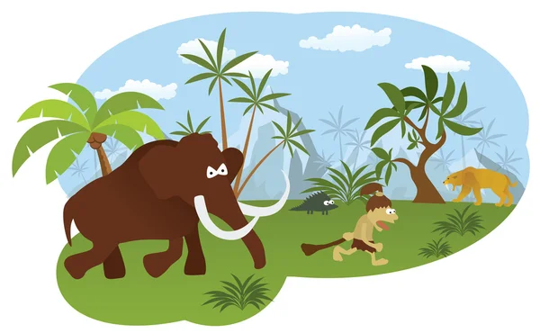 World of stone age — Stock Vector