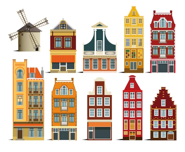 Dutch houses — Stock Vector