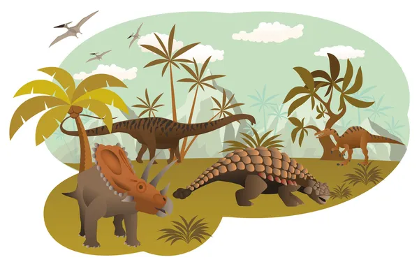 Мир динозавров — стоковый вектор