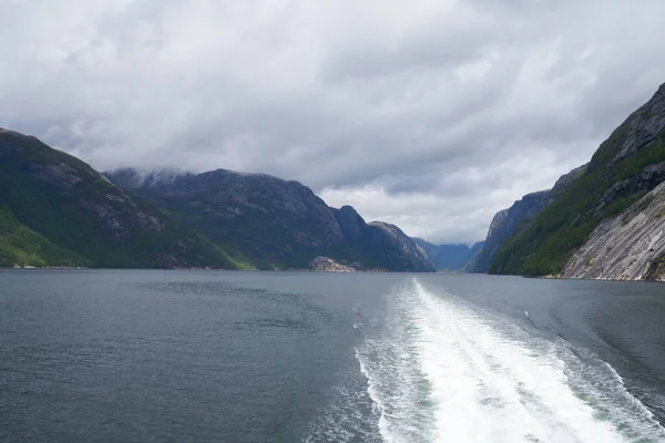 Hermoso Pintoresco Lysefjord Noruego — Foto de Stock