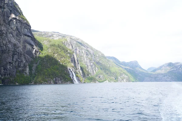 Bellissimo Panoramico Lysefjord Norvegese — Foto Stock