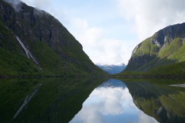 Norveç Sunndal Hardangerfjord Bondhusvatnet Buzul Gölü Bondhusbreen Buzulu