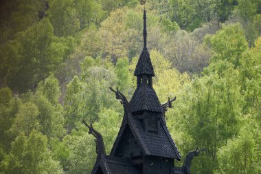 Borgund Kilisesi. 1180 'den 1250' ye Norveç 'te inşa edilmiş.