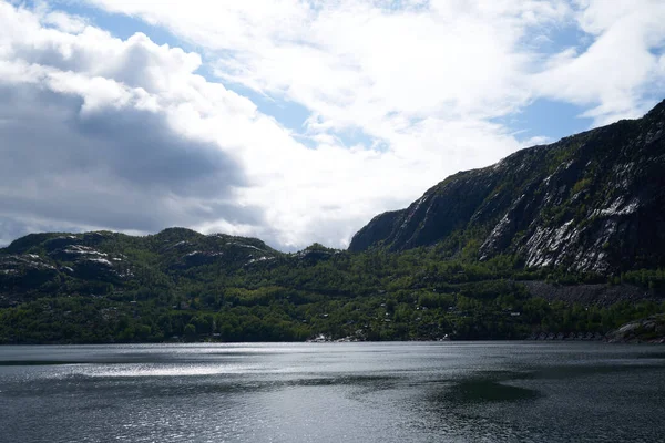 Gyönyörű Festői Norvégiai Lysefjord — Stock Fotó