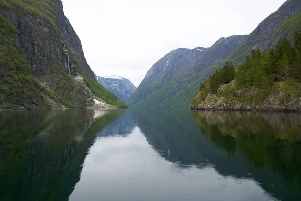 Vista Sul Naeroyfjord Norvegia — Foto Stock