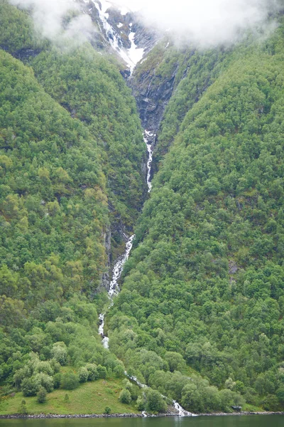 Geiranger Noruega 2020 Junho Famosa Cachoeira Das Sete Irmãs Fiorde — Fotografia de Stock