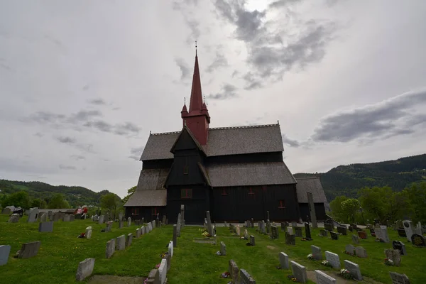 Ringebu Stave Church Cemetery Ringebu Gudbrandsdal Νορβηγία — Φωτογραφία Αρχείου