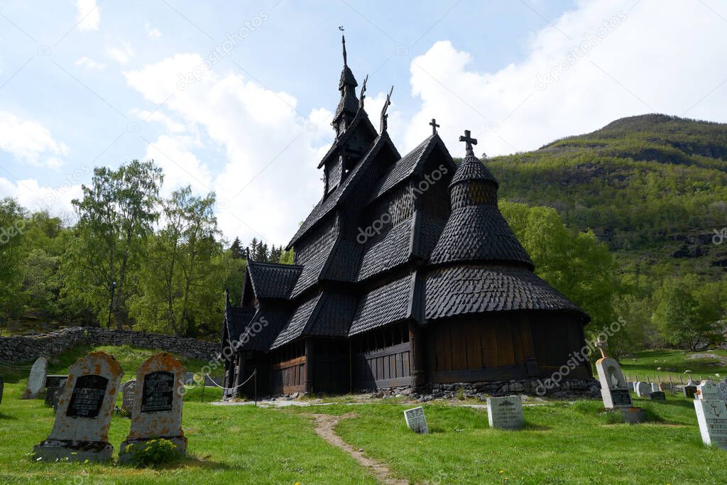 Borgund Stave church. Built in 1180 to 1250, Norway