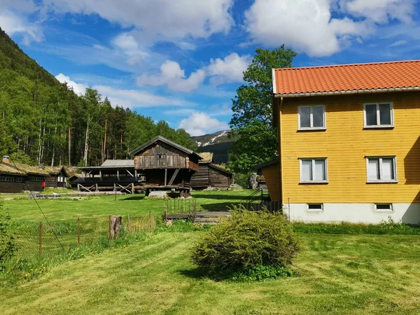 Ένα Εξοχικό Σπίτι Στο Rjukan Υπαίθριο Μουσείο Νορβηγία — Φωτογραφία Αρχείου