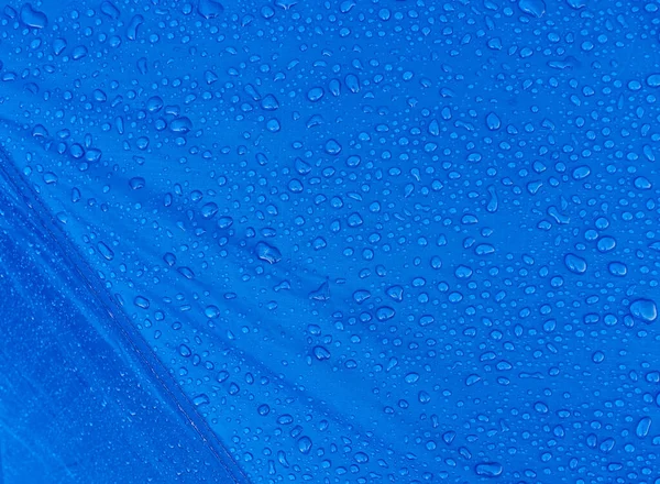 Vízcseppek Vízálló Membránszöveten Reggeli Harmat Sátorban — Stock Fotó