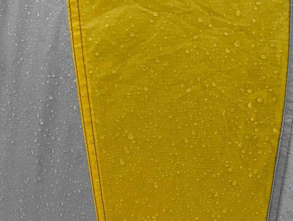 Water Drops Waterproof Membrane Fabric Morning Dew Tent — Stock Photo, Image