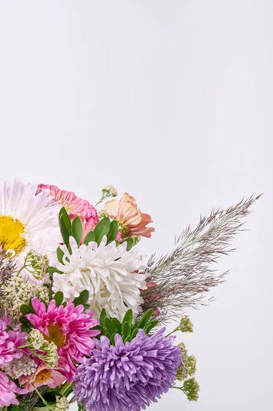 Bouquet Bright Flowers Light Background — Stockfoto