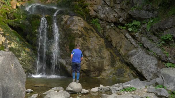 Waterval Van Zdrimacki Berg Vranica Bosnië Herzegovina — Stockvideo