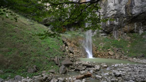 Grote Waterval Ilomska Vlasic Berg Bosnië Herzegovina — Stockvideo