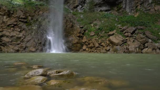 Großer Wasserfall Ilomska Vlasic Gebirge Bosnien Und Herzegowina — Stockvideo
