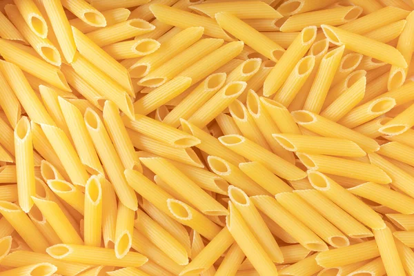 Ongebakken Rauwe Biologische Penne Pasta Textuur Achtergrond Pasta Gastronomische Pasta — Stockfoto