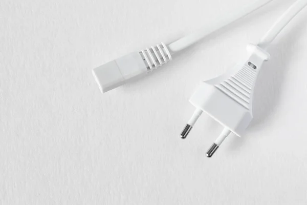 Type Power Cord Pin Cable White Background Use Low Powered — 图库照片