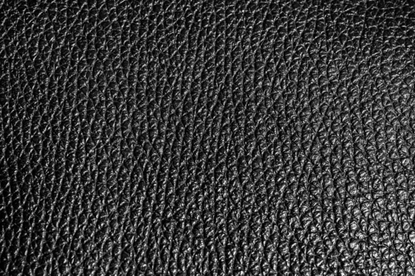 Genuine Pig Leather Black Color Natural Textured Leather Background — Stock Photo, Image