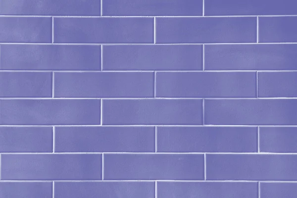 Lavender Color Ceramic Tile White Grout Brickwork Purple Tile Background — Stock Photo, Image