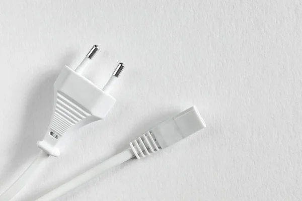 Type Power Cord Pin Cable White Background Use Low Powered — 图库照片