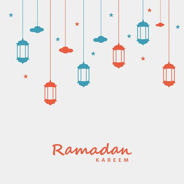 Ramadan Kareem Islam Lentern Vektor Hintergrund Illustration Design — Stockvektor