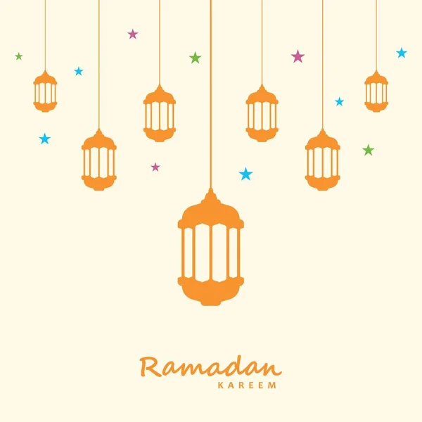 Ramadan Kareem Islam Lentern Vektor Hintergrund Illustration Design — Stockvektor