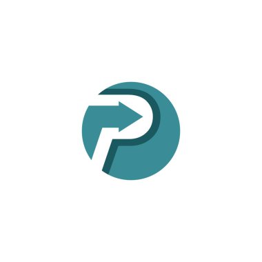P harfi logo şablonu logo vektör resimleme tasarımı 