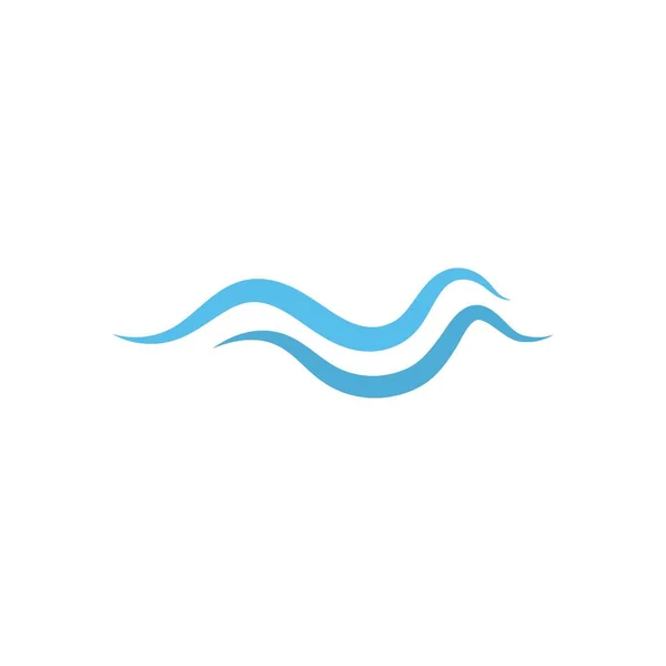 Vatten Våg Naturlig Ikon Logotyp Mall Vektor Ikon Illustration Design — Stock vektor