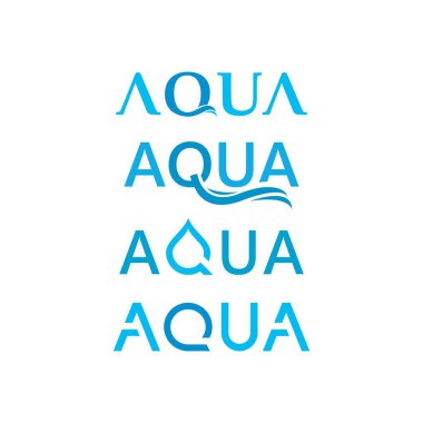aqua su vektörü simgesi logo illüstrasyon tasarımı