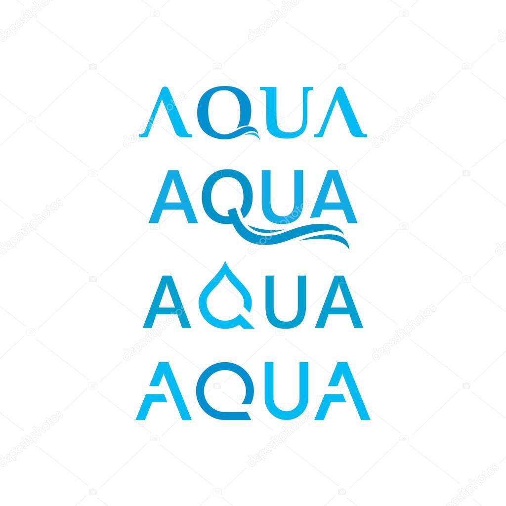 Aqua water vector icon logo  illustration concept design