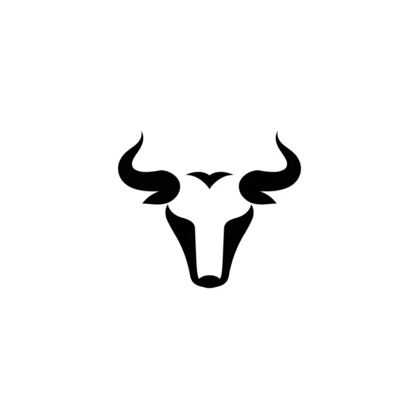 Bull Hoofd Logo Vector Pictogram Afbeelding Ontwerp — Stockvector