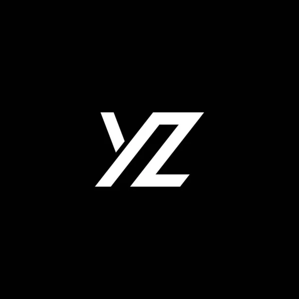 Yz文字ロゴベクトルアイコンイラストデザイン — ストックベクタ