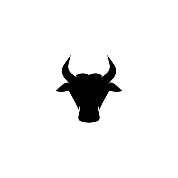 Toro Testa Logo Vettoriale Icona Illustrazione Design — Vettoriale Stock