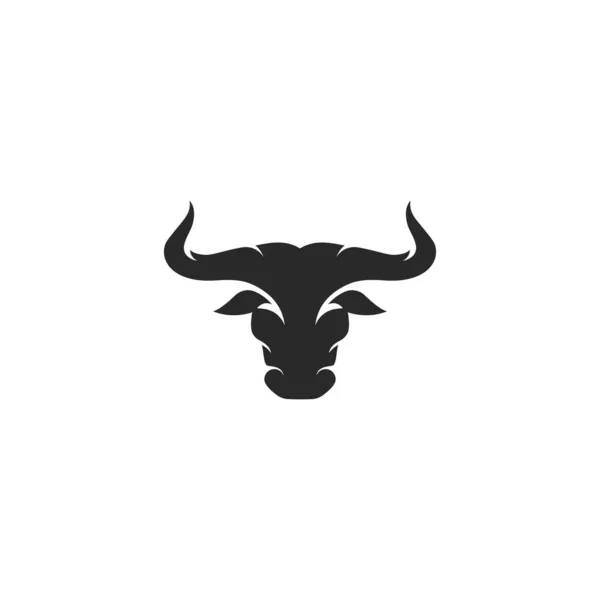 Bull Hoofd Logo Vector Pictogram Afbeelding Ontwerp — Stockvector