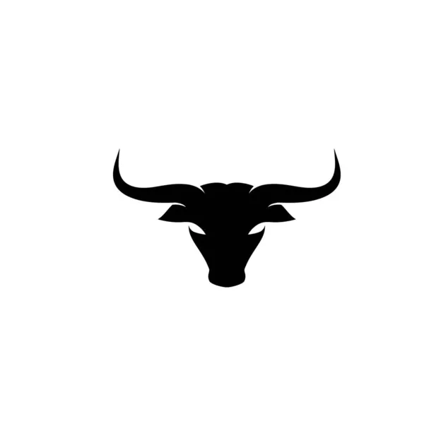 Bull Head Logo Vector Icon Illustration Design — Stock Vector